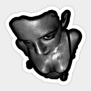 Girl's Pose Upside Sticker